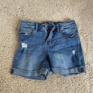 SALE! Gap Kids Regular Midi Distressed Jeans Shorts. Adjustable, EUC. Size: 10.